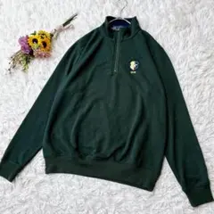 【ビバリーヒルズポロクラブ】ハーフジップ トレーナー スウェット グリーン M