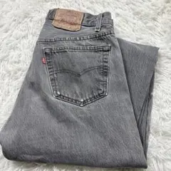 90s リーバイス　USA製 501-0658 先染め　ブラック　グレー　W34