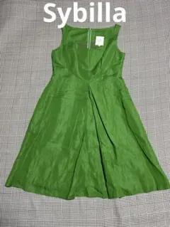 Sybilla シビラ ノースリーブワンピース グリーン 40