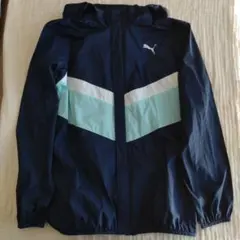 160 Puma フード付きジャケット 　ウインドブレーカー　ネイビー
