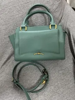 Charles & Keith ハクスリートラペーズ トートバッグ　グリーン