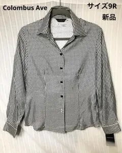 Columbus Ave レディース長袖シャツ ブラック・ホワイトサイズ9R新品