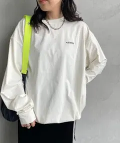 プラスフェニックス 別注 ワンポイント刺繍ロゴ ドローコードTシャツ