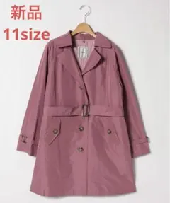 ●PA330☆新品☆レリアン11（L）サイズ　中わたライナー付きチェスターコートのサムネイル