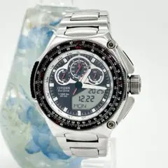 稼働】CITIZEN U700 エコドライブ クロノグラフ 電波ソーラー 時計 