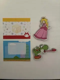 スーパーマリオ　キャラマグネッツ　ヨッシー　ピーチ姫　メモカード付き　セット