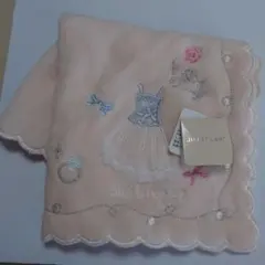 JILL STUART 刺繍タオルハンカチ ピンク