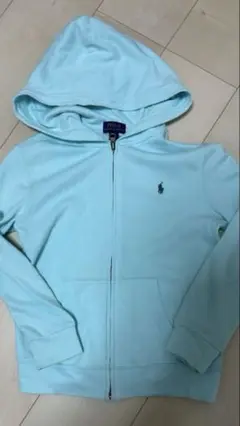 Polo Ralph Lauren 水色 フード付きパーカー 7号