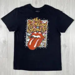 ローリングストーンズ　バンドTシャツ　タン　バンT　半袖　ブラック　M