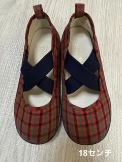familiar ♡ スリッポン　ファミリアチェック入園入学式に♡　18センチ