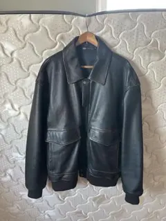 ZARA ボンバージャケット　本革　リアル　 レザー　ダークブラウン