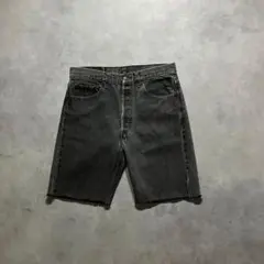 90s vintage Levi's black denim shorts