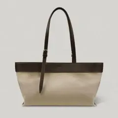 ✨未使用級✨ FOLNUA ミニボストンバッグ ブラックキャンバス レザー 