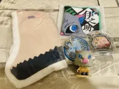 レア‼️ 鬼滅の刃　伊之助　まとめ　セット　ハンカチ　ミニフィギュア　キーホルダー