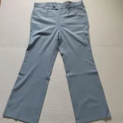 水色 フラットフロント ストレートレッグパンツ