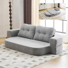超人気！包まれるような感 来客対応じソファベッド組立て不要 LIGHT GREY