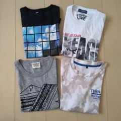 宇宙グラフィック 黒 Tシャツ　マックハウス　140のサムネイル