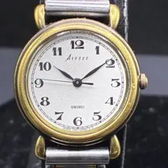 電池交換済 セイコー SEIKO クォーツ ラウンド コンビ レディース 腕時計