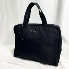 プラダ トートバッグ ハンドバッグ ナイロン 南京錠 三角ロゴ 大容量 A4可