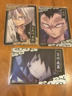 鬼滅の刃 コレクターズカード 不死川実弥 不死川玄弥 冨岡義勇