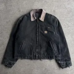 90's USA製■carhartt【L】デトロイトジャケット フェード 襤褸