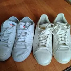 Nike ホワイト スニーカー ローカット　adidasスタンスミス、ラベンダー