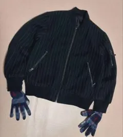 美品 廃盤 GU 手袋付き Stripe MA-1 Flight Jacket