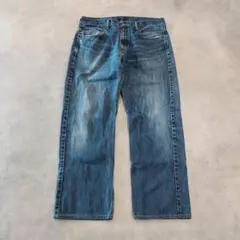 リーバイス569 Levis W34 ワイド バギー 青 古着 ヒゲ 22879
