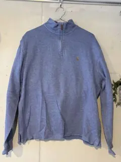 【VINTAGE】Ralph Lauren ブランドハーフZIPニット