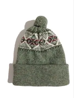 ほぼ新品 スコットランド製 ロバートマッキー ウール ニット帽 ニットキャップ