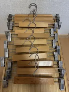 木製クリップハンガーセット　ボトムス12本