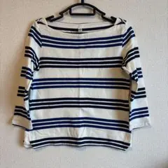 UNIQLO レディース　ストライプ 五分袖 Tシャツ M