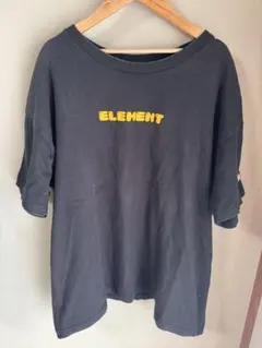 ELEMENT ロゴプリント Tシャツ ブラック