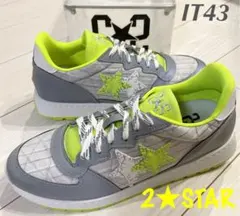 SALE‼️【新品】2★STAR ライトグレー/ネオンイエロー 43 イタリア