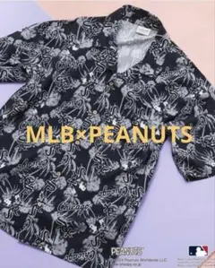 【MLB×PEANUTS】オリジナルプリントレーヨン総柄シャツ アロハ　Lのサムネイル