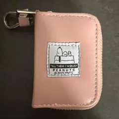PEANUTS ジッパー付き小物入れ ピンク