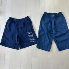150 NIKE ハーフパンツ 2点セット ネイビー