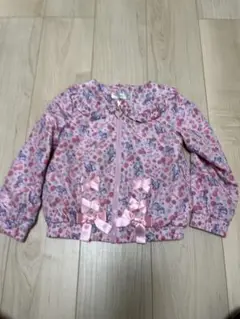 ECONECO 花柄ナイロンジャケット 100cm ピンク　上着　女の子