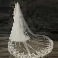 ウェディングベール ロング・2層 コーム付き