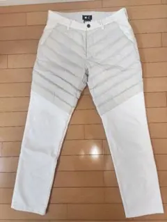 希少 デサントゴルフ 高級フェザー入り防風ダウンパンツ スリムフィット 82㎝