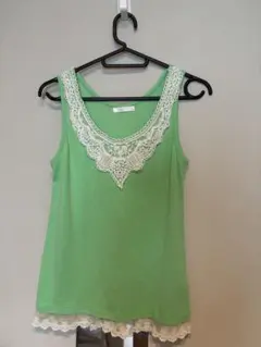 Aimee Wq グリーン レース タンクトップ