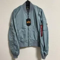 新品【M】ALPHA INDUSTRIES MA-1 フライトジャケット 水色