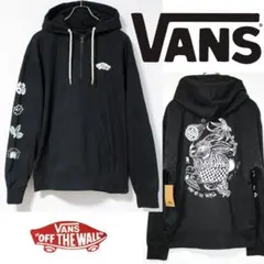 新品 ヴァンズ ラビットプリント ワイドスウェットパーカー・フーディ Mサイズ