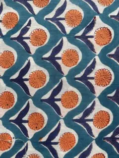 インド綿.ブロックプリント50×110cm(HB3134)