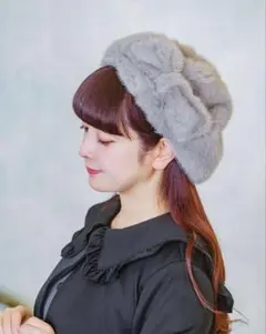 新品青木美沙子　しまむら　リボンベレー帽