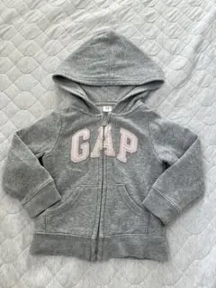 GAP キッズ ジップアップパーカー グレー　100
