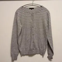 ビーズ付きストライプカーディガン