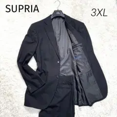 SUPRIA ビジネススーツ シャドーストライプ　シルク ブラックAB9