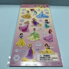 ディズニープリンセス　ペタペタシール　ダイソー