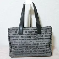 MARY QUANT LONDON スクウェア トートバッグA4 グレー